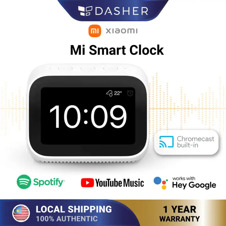 [Global Version] XiaoMi Smart Home Voice Assist Alarm Clock AI Touch Screen Speaker with Google Assistant