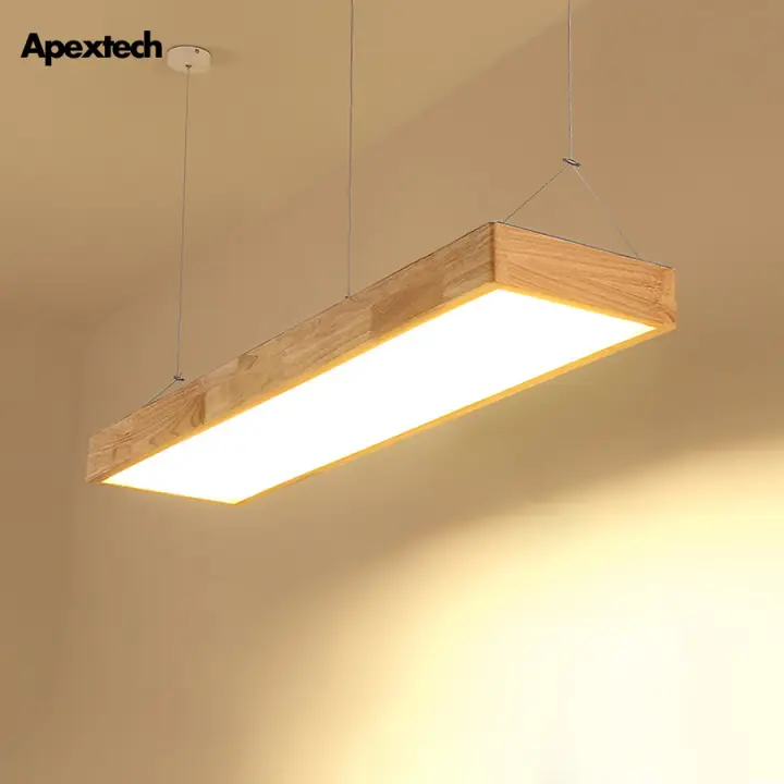 Natural Wood Ceiling Chandelier Rectangular Pendant Lamp Dining Room Hanging Light Office Suspended Lighting Fixtures Lazada Ph Natural Wood Ceiling Chandelier, Ceiling Hanging Light Fixtures