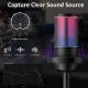 Luxsona ME6S RGB/USB microphone live game microphone anti-pour noise reduction professional condenser microphone suitable for PC/PS4 microphone. 