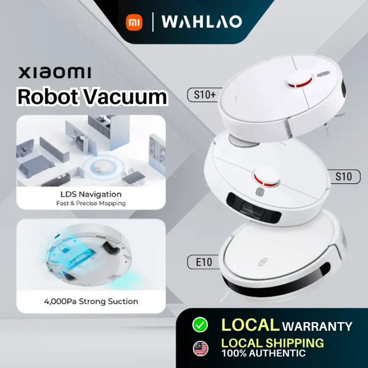 Xiaomi Smart Robot Vacuum E10 / S10 /S10+ Robot Vacuum-Mop 3C [Sweep + Mop] Smart Intelligent Wi-Fi Mijia App Remote Control Auto Charging Machine