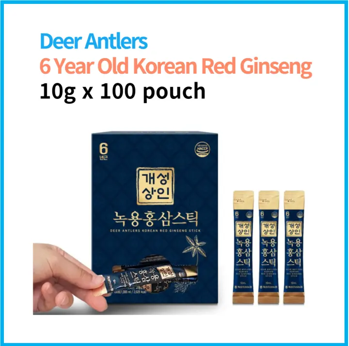 korea Red Ginseng & Deer Antler Velvet Premium Extract 10g x 100 pouch