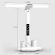 table lamp clock table light pen storage study lamp lampu belajar usb light 桌灯 2 heads 180° rotate stepless dimming 3 light color in 1 lamp rechargeable bedroom bedside lamp dormitory reading lamp. 