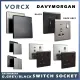 DavyMorgan Dark Grey & Black Color Designer Switch & Socket. 