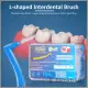 Eryabb 【In Stock & Buy 1 , Get 1 FREE brush】Interdental Brushes L Shaped Angle Various Sizes Dental Floss Toothbrush for Cleaning In Between Teeth Braces Interdental Brush (20/box). 