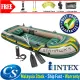 SEAHAWK 4 INTEX 68351  4-Person Inflatable Raft Rafting Boat Set With French Oars and High Output Hand Pump. 