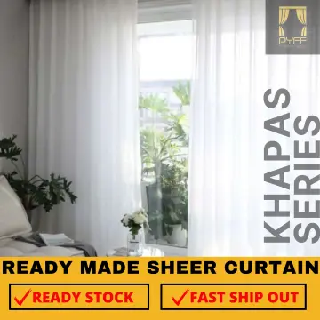 Langsir Customade Langsir Jarang Putih Sheer Ring Shopee Malaysia