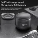 LECOO DS106 mini portable speaker multi-function bluetooth speaker compact lightweight cool lighting effect 360-degree stereo surround sound heavy bass for laptops tablets desktops TVs mobile phones. 