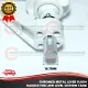 CHROMED METAL LEVER FLUSH HANDLE FOR LOW LEVEL CISTERN TANK PEMULAS JAMBAN HANDLE. 