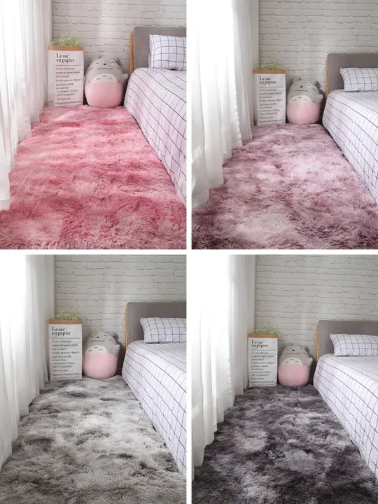 Bilik Tidur Katil Permaidani Gaya Nordic Lantai Fluffy Mat Bilik