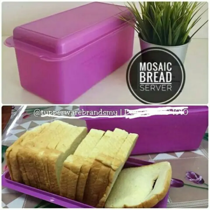 ▬  Tupperware Mosaic Bread Server (1pc)-Bekas Simpan Roti