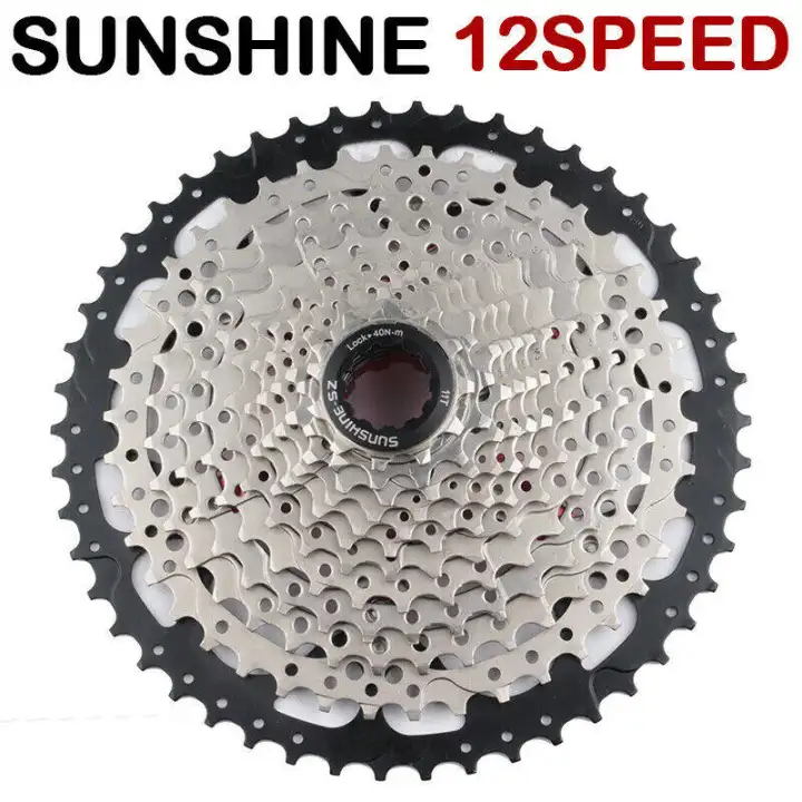 SUNSHINE Cassette 12 Speed MTB 11-46T 11-50T 11-52T Cogs MTB Mountain Bike Cassette Sprocket SUNSHINE Compatible SHIMANO 12 Speed SRAM Bicycle Accessories store