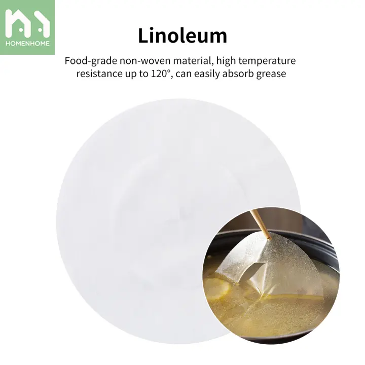 Homenhome 30pcs Oil Absorbing Paper Non-Woven Cloth Food Grade Heat-Resistant Oil Absorbing Cloth