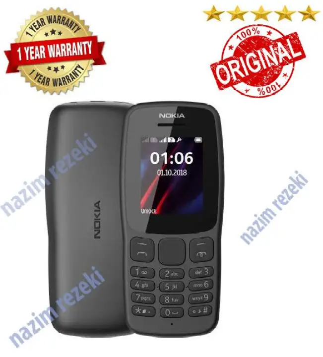 Nokia 106 Dual Sim 100 Percent Original Nokia Malaysia Warrenty Lazada