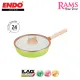 Endo Induction Botanical Cookware Collection Frying Pan with Lid / Wok Pan with Lid / Kitchenware / Dining / Fry Pan / Japanese Non Stick Pan / Kuali Non Stick / Kuali Tidak Melekat - 24cm / 30cm. 