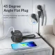 Mini Power Strip with 3 USB Ports, ORICO 2 Outlet Portable Flat Plug Strip with 120cm Small Extension Cord, No Surge Protector for Cruise Ship Essentials Travel[3Pin US plug]. 