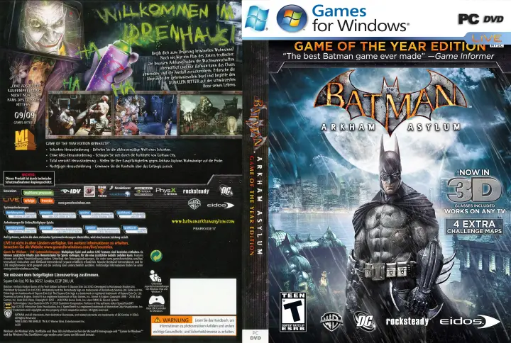 Batman: Arkham Asylum Game of the Year Edition PC GAME [Offline INSTALLATION]