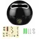 Bathroom Ball Shaped Face Emoji Wall Mounted Tissue Holder Toilet Roll Paper Box - Black. 
