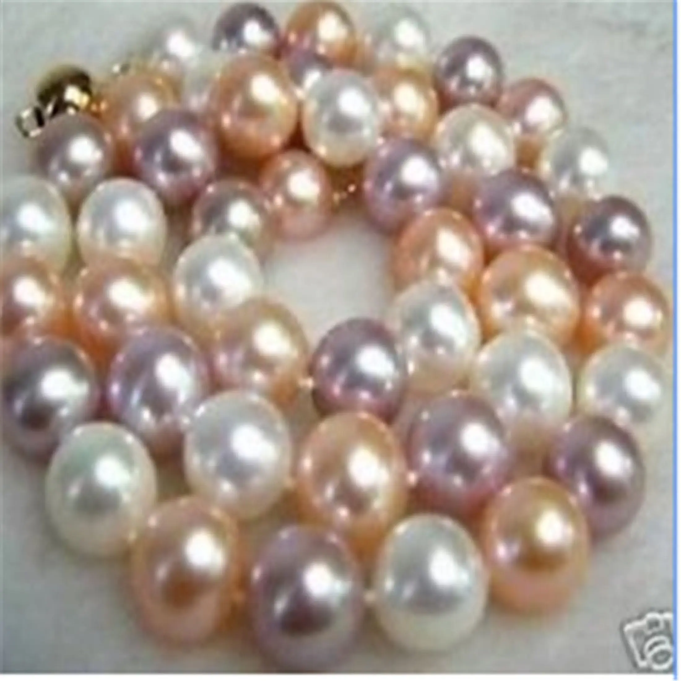 AAA 8MM Multicolor South Sea Shell Pearl Necklace 18" gift