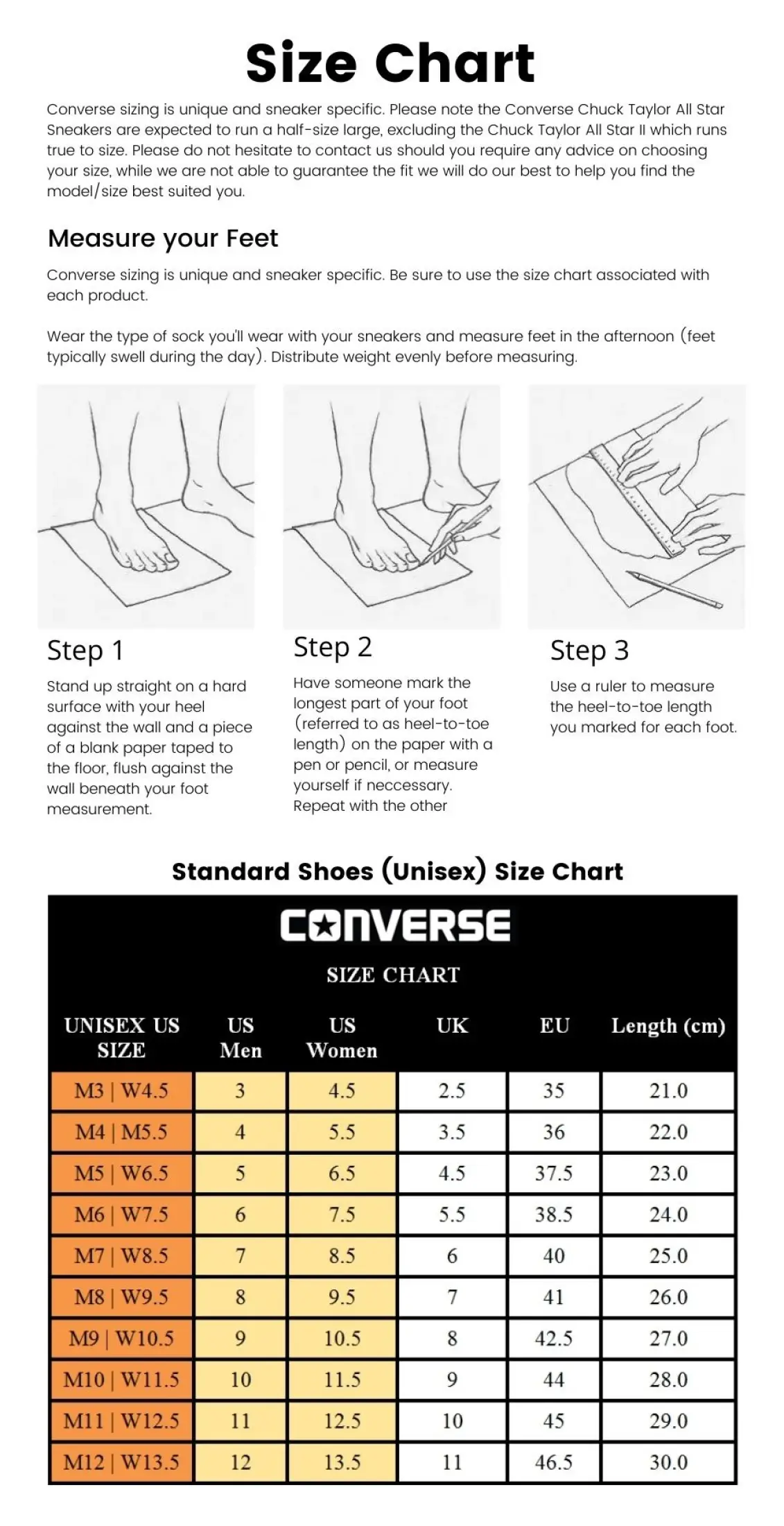 converse run star hike size chart Welcome to Quality Engineering