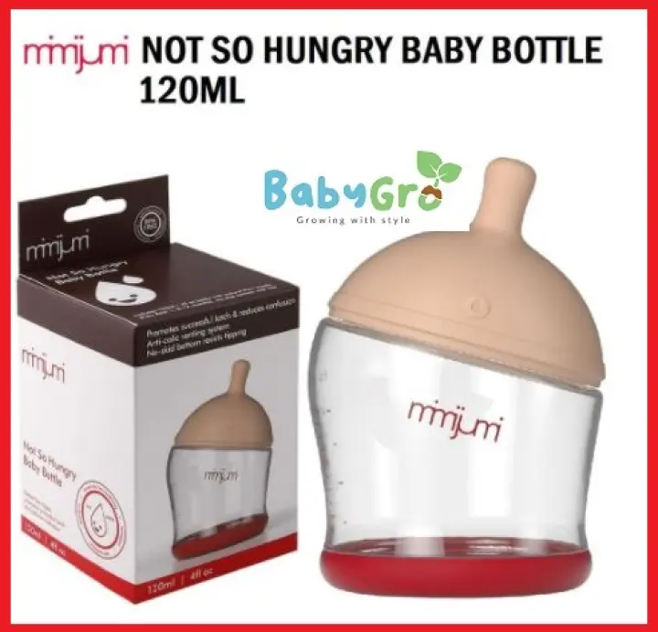 Mimijumi Not So Hungry Baby Bottle 4oz /120 ml ( NEW but Display Set , have some Scratches )
