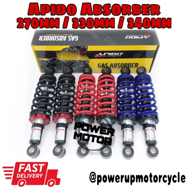 100 Original 330mm Apido Gas Absorber Ex5 Wave100 Wave100r Wave110 Ex5 Class Wave125 S X Dash Future Rxz Kriss 110 100 120 Ct100 110 Kristar Sym Bonus Lazada