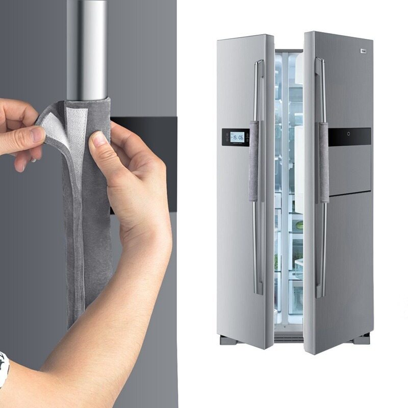Bọc Tay Nắm Cửa Tủ Lạnh Tay Cầm Trang Trí Thiết Bị Nhà Bếp Găng Tay Bảo Vệ Chống Trượt Cho Tủ Lạnh Lò Nướng Giữ Dấu Vân Tay Lỏng Dầu Vết Bẩn Thực Phẩm