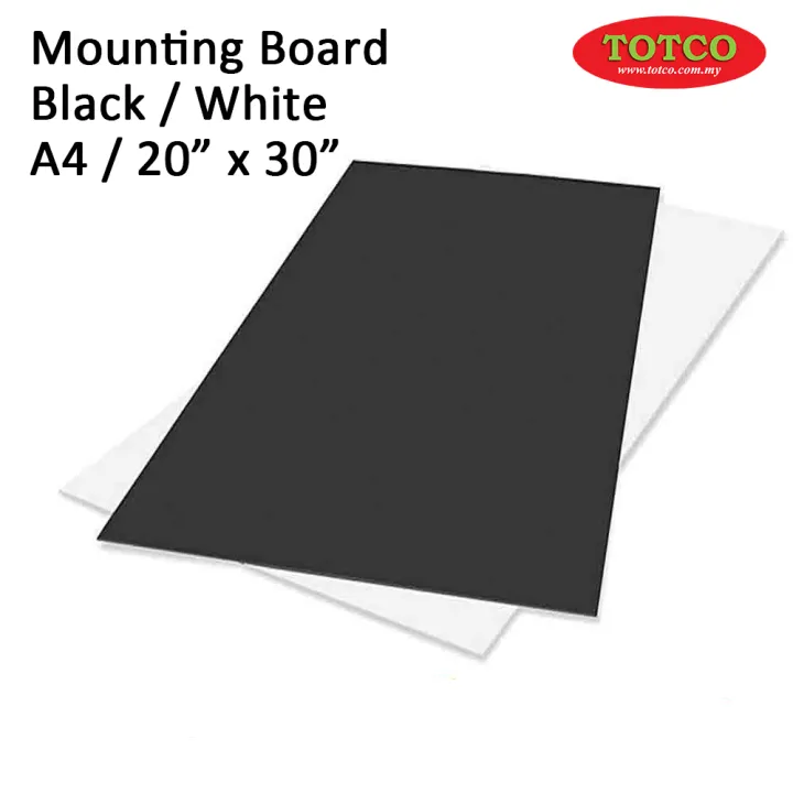 Mounting Board Black White A4 20 X 30 5 20 In Pack Lazada