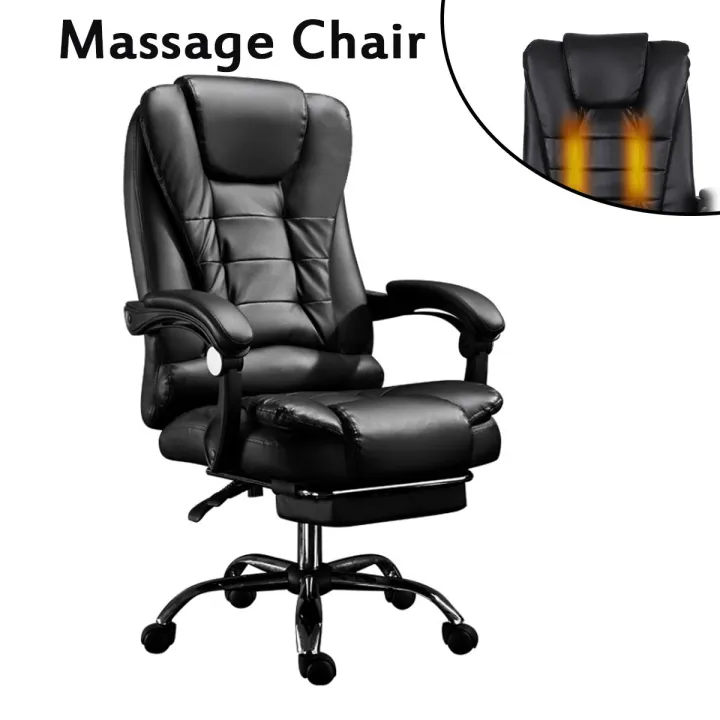 Armchair Computer Chair Massage Chair Office Chair Footrest Head Ergonomic Gaming Chair Furniture Desk Chair Boss Chairs Lazada Singapore