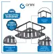 Onimi Italia - Corner Flat Shelf / Toilet Organiser / Toilet Shelf / Toilet Accessories / Toilet Storage / Bathroom Shelf / Bathroom storage rack / Bathroom organizer. 