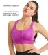 Adjustable Front Zipper Sports Bra Shockproof No Steel Ring Women Vest Yoga Cross Back Underwear. 