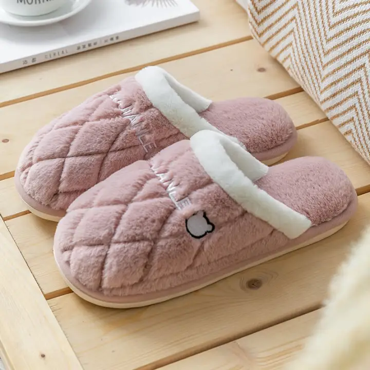 Selipar Wanita Slippers For Women Kasut Bulu Dalam Rumah Couple Winter Faux Fur Fluffy Joint Home Slippers Fluffy Non Slip Warm Bedroom Cartoon Cat Pattern Indoor Slippers Cute Selipar Dalam Rumah Lazada