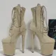 Denova's Women Suede Very High Heel Big Size Pole Dancing Ankle Show Boot. 