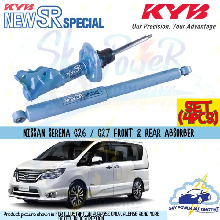 Nissan Serena C26 C27 Kayaba Kyb New Sr Special Shock Absorber Front 2pcs Rear 2pcs Set 4pcs Lazada