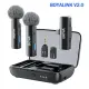 BOYA ORIGINAL MALAYSIA BOYA LINK BOYALINK/ BOYALINK V2.0  MULTI COMPATIBLE 2.4GHZ DUAL CHANNEL WIRELESS SYSTEM  FOR IOS i PHONE & TYPE C & CAMERA COMPLETE SET 3 IN 1 MULTIPLE USAGE. 