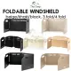 Foldable Outdoor Windshield 3 4 Fold Top Stove Windscreen Wind Sheild Portable Camping Cooking Cookware Pot Grill Pan. 