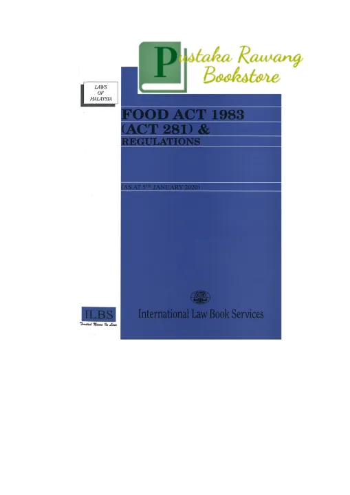 Food Act 1983 Act 281 Regulations Lazada