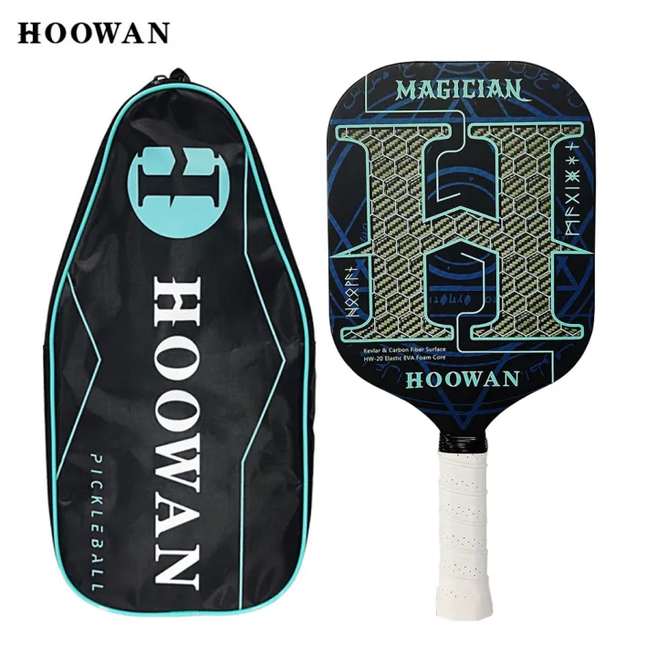 HOOWAN Magician 16MM Pickleball Paddle Kevlar Carbon Professional Pickelabll Paddles Carbon Fiber T700 Edgeless Pickle Ball Racket Rough Surface