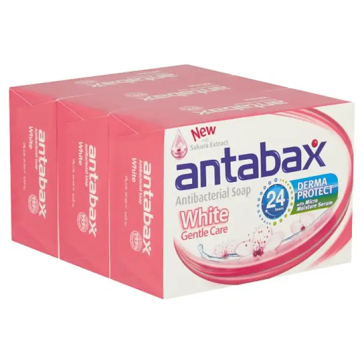 Antabax Antibacterial Soap Sabun Mandi Sabun Buku 肥皂块 3 1 4 X 85g Fresh White Gentle Care Lazada