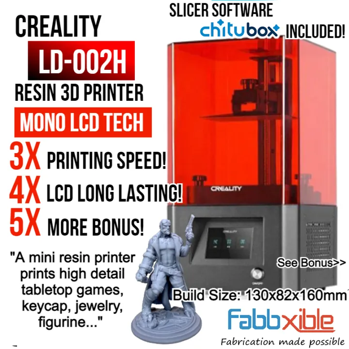 Creality 3D LD-002H Resin 3D Printer- Monochrome LCD x3 Faster with 2K Resolution