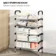 KENZZO : Max Multi Layer Shoes Rack Storage Organizer Space Saving Stackable Shoe Shelf / Rak Kasut Murah/Blue Dot. 
