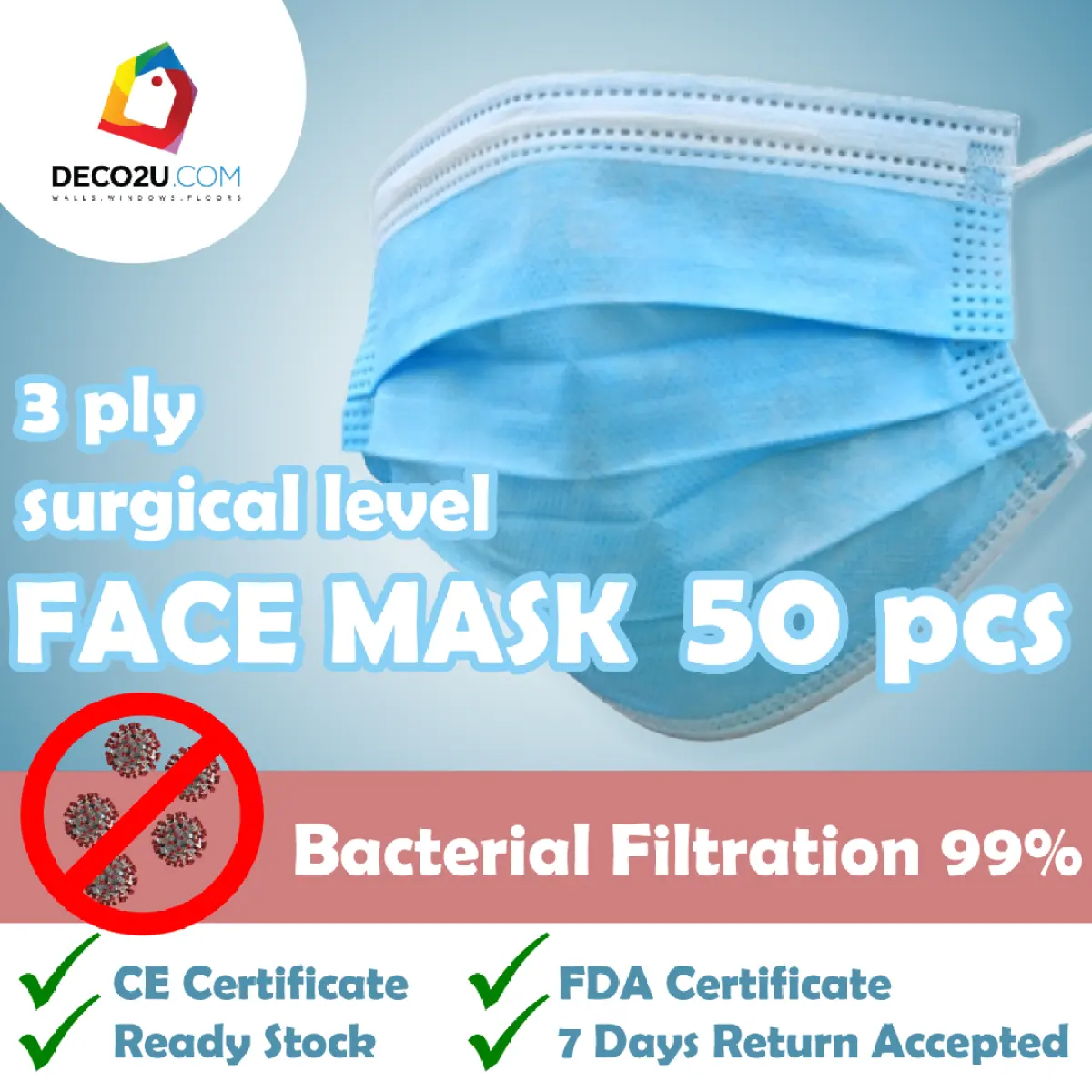 3ply Disposable Medical Face Mask Surgical Disposable Face Mask 