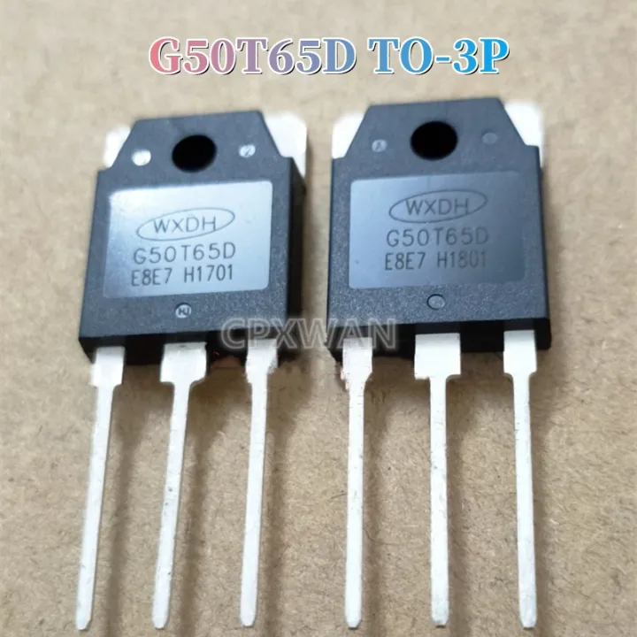 2pcs G50T65D TO-3P 50T65 TO3P 50A/650V IGBT Transistor New Original