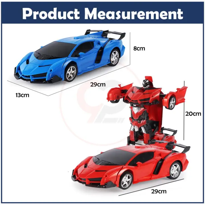 Remote Control 2 In 1 Transformation Car Robot Mainan Budak Lelaki Models Deformation Kereta Kontrol Kawalan Jauh Sports Lazada
