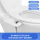 SAMODRA Ultra-Slim Bidet Attachment Non-Electric Dual Nozzle (Female & Rear Wash)Chrome Spin Button Fresh Water Bidet Toilet Seat Attachment with Brass Inlet. 