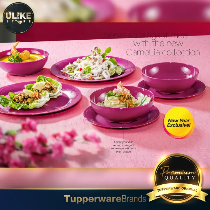 Tupperware 12-piece Camellia Collection Dining Serveware Set / Dining Plates / Bowls / Dessert Plate