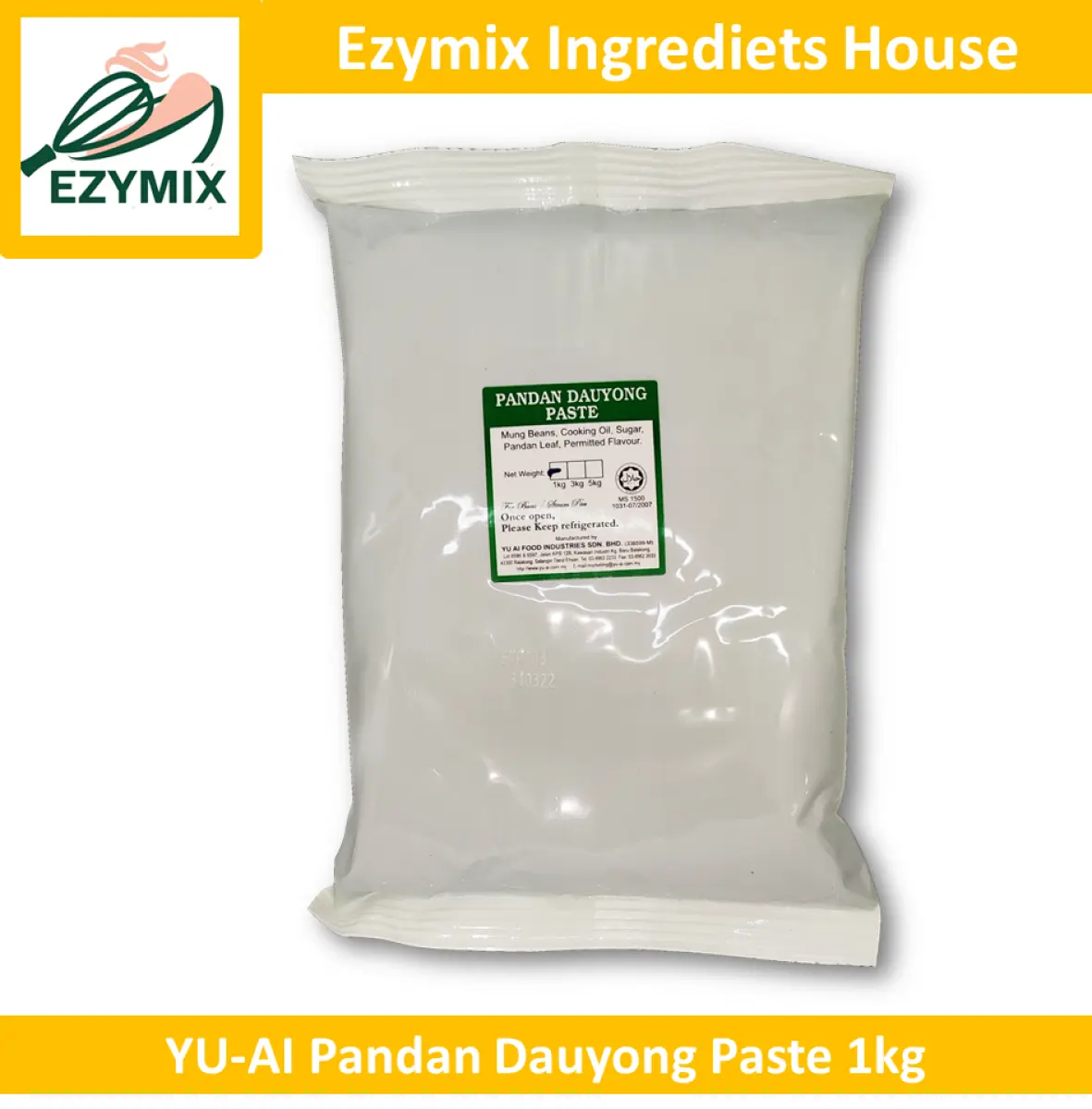Ezymix Yu Ai Pandan Dauyong Paste 1kg Lazada