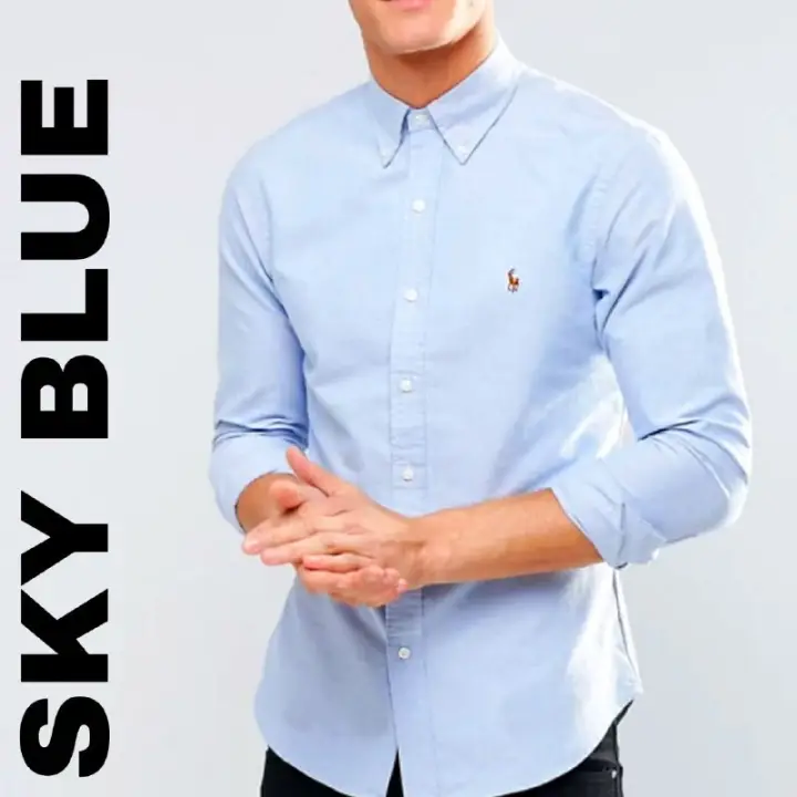 Sky Blue Long Sleeve Formal Men Shirt Lengan Panjang Kemeja Lelaki 100 Cotton Lazada Sky Blue Long Sleeve Formal Men Shirt Lengan Panjang Kemeja Lelaki 100 Cotton Lazada