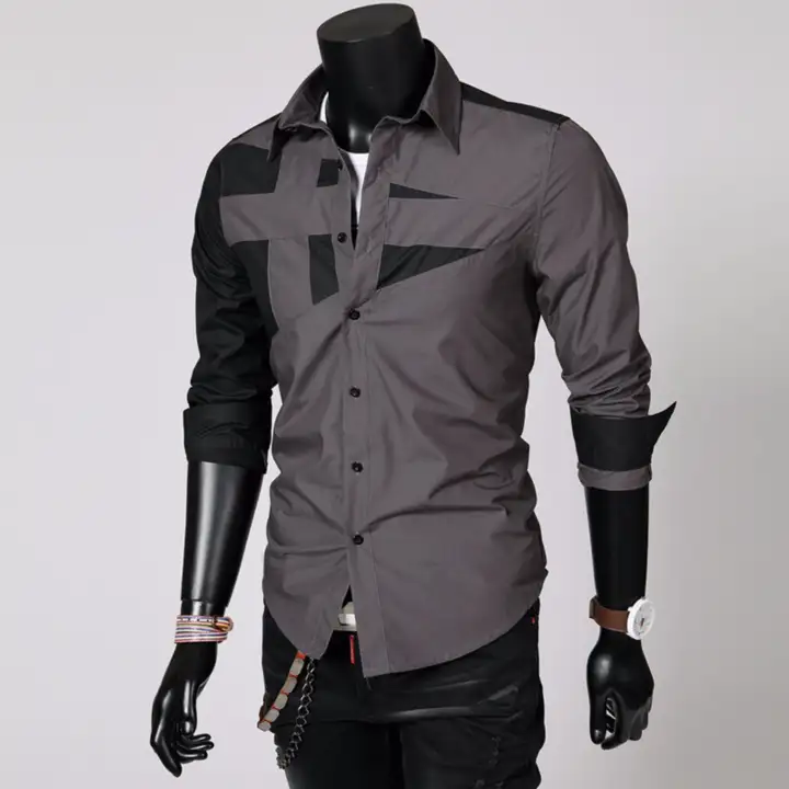 Long Sleeve Colar Man Shirt L935 Men Casual Office Korean Style Wear Ready Stok Korean Design Baju Kemeja Lengan Panjang Lelaki Lazada