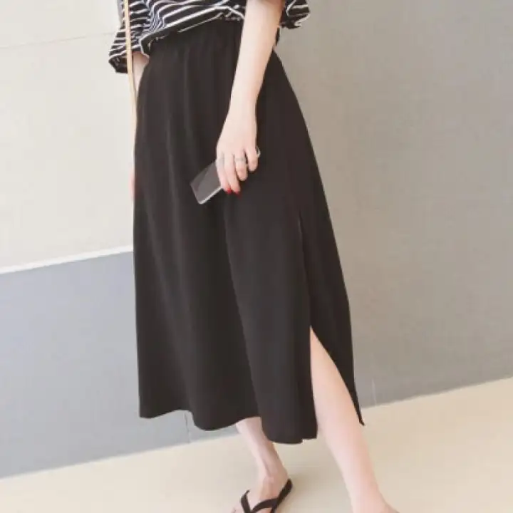 plain black maxi