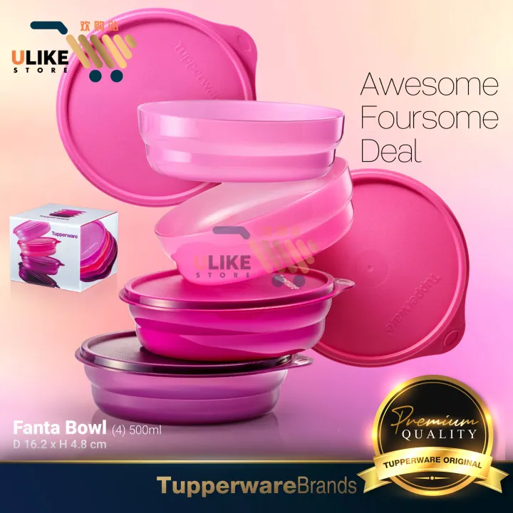 Tupperware Fanta Bowl / Keeper / with Gift Box (500ml) x4pcs